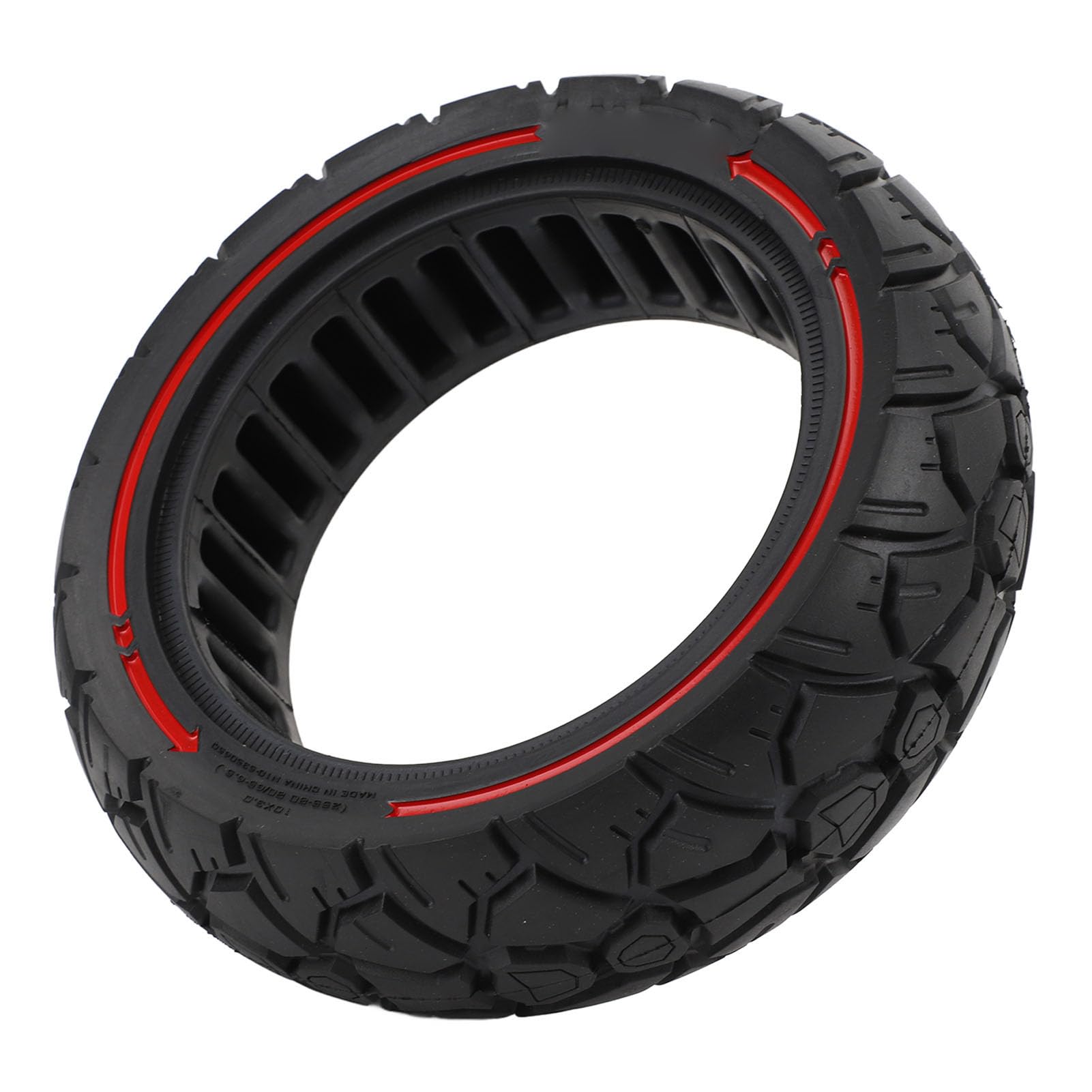 Photo 1 of Pomya 10 Inch Solid Tire for KUGOO Electric Scooter, 10x3 255x80 80/65?6.5 Red Line Universal Electric Scooter Replacement Wheel, Front or Rear Electric Scooter Solid Tire Replacement
