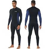 Lansru Men Wetsuit, 5/4mm SCR Neoprene Wetsuits for Men,UPF 50+ | 5MM SCR NEOPRENE，Thermal wet suit, full body suit, THICKENED KNEE PADS，surfing, snorkeling, diving, swimming