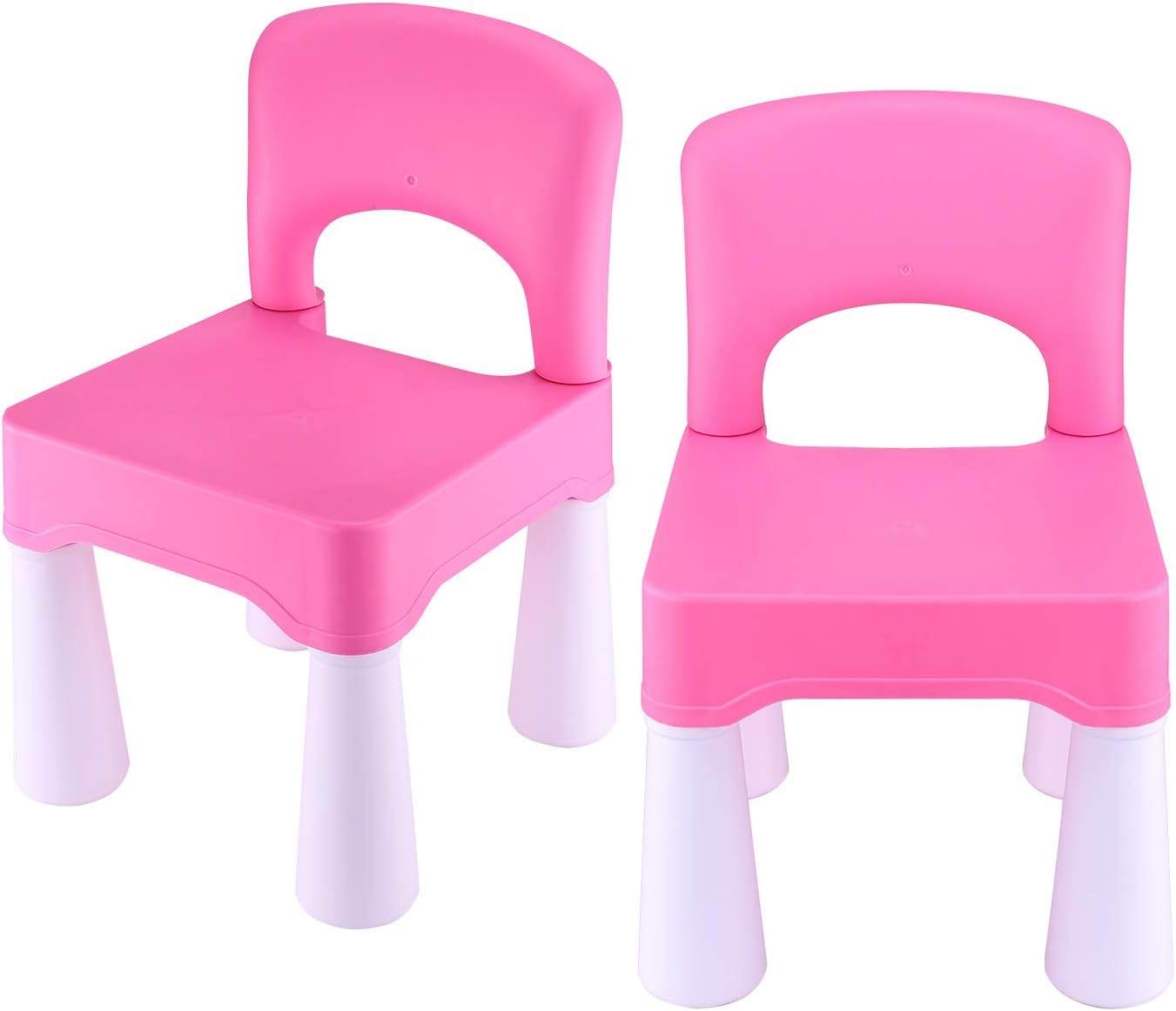 BITMEE Kids Chair, Toddler Chair, Toddler Chairs for Boys and Girls, Ergonomic Design, Eco-Friendly Durable Plastic, Indoor or Outdoor Use Kids Chairs for Boys and Girls- Barbie Pink×2