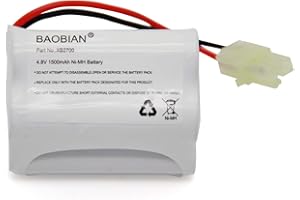 BAOBIAN XB2700 V2930 V2700Z VAC-XB2700 V2700 Replacement Battery 4.8V 1500mAh Ni-Mh Compatible with Euro Pro Shark Vacuum Carpet and Carpet Sweeper