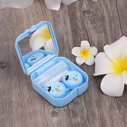 Misright 1Pc Contact Lens Box Plastic Cute Cartoon Case Travel Portable Glasses Eye Care Kits (Random Color) - Thumbnail 4