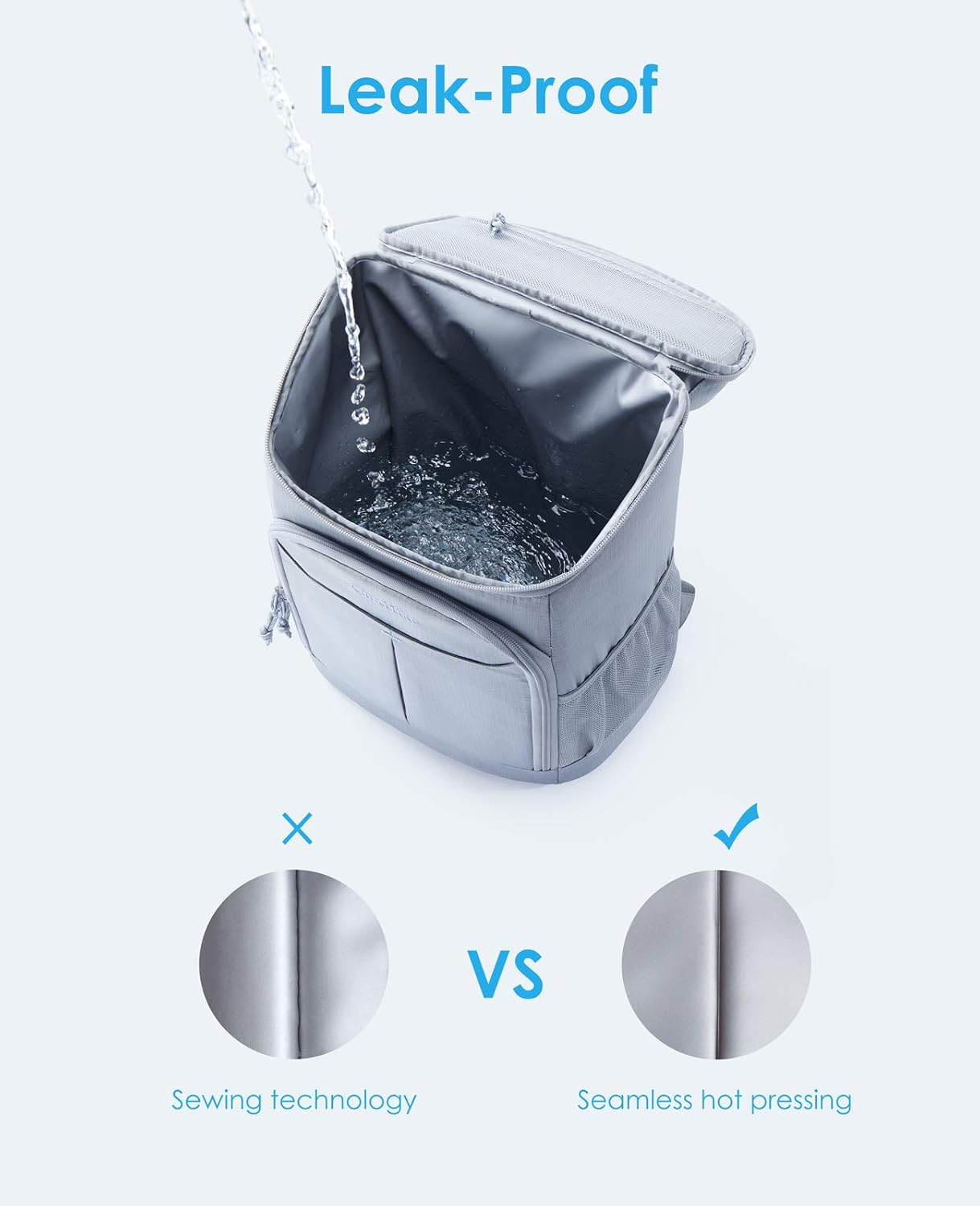 OlarHike Cooler Backpack, Soft Waterproof 30 Cans Backpack Cooler Bag for Picnics Hiking Camping (Grey) : Garden & Outdoor