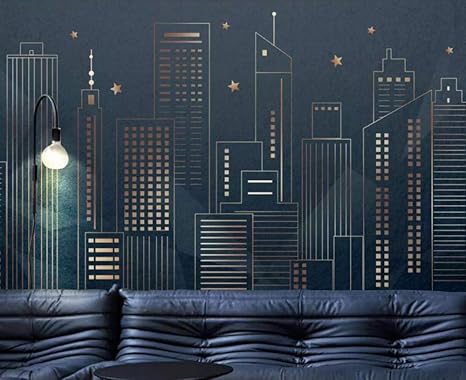 Amazon Co Jp 壁紙 3d 抽象 ゴールデンライン 都会建築 カスタム ラージ 壁画 3d効果 リビングルーム 寝室 壁画 Miwei Diy 工具 ガーデン