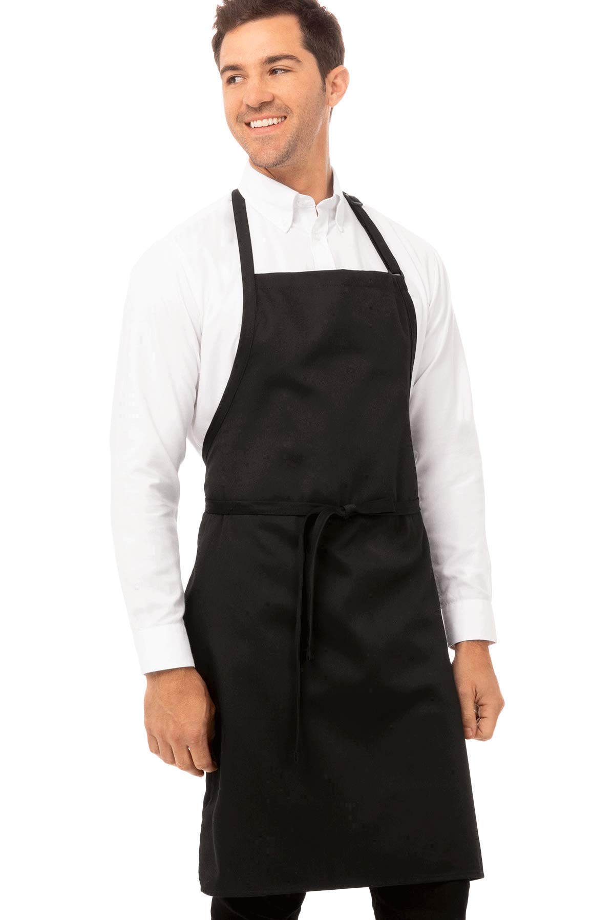 Chef Works Latzschürze Ohne Taschen Bib Apron, Black, 24W / 32L