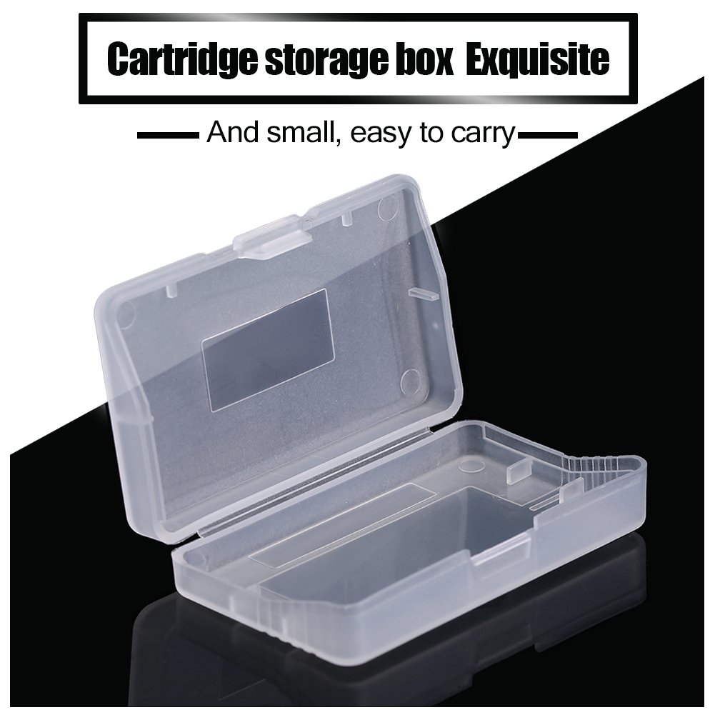 fosa 10pcs Transparent Anti Dust Cover Cartridge Game Case Box for GBA Protective Holder Storage Solution Box