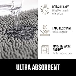 GORILLA GRIP Bath Rug Mat, Thick Soft Absorbent