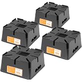 OULEME Trailer Jack Block, 15,000 lbs Leveling Block for RV Camper Travel Trailer 5th Wheel, Fits 8.5&rdquo; Pad, Tongue Stand/Round Square Scissor Stabilizer Jack and Wheels, 4 Pack