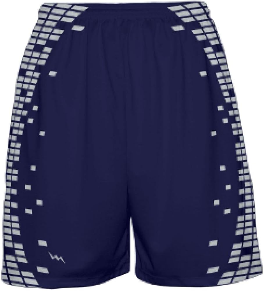 LightningWear Youth Navy and Silver Basketball Shorts Men