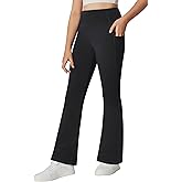 IUGA Girl's Fleece Lined Flare Leggings High Waist Bell Bottom Yoga Pants with Pockets Preppy Clothes Girls Athletic Leggings