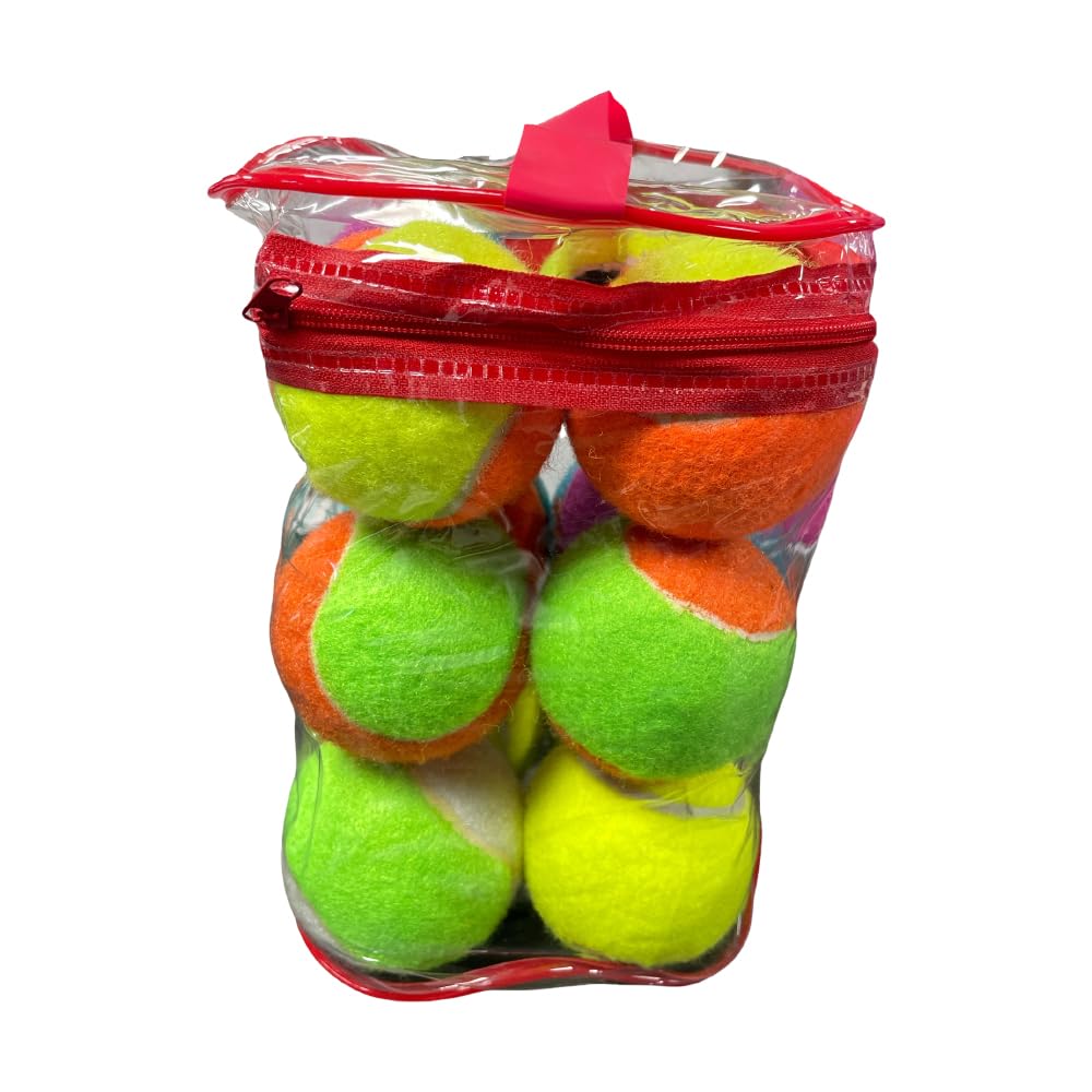 1ABOVE 12pack Multi-Colour Tennis Balls for Dogs with Carry Bag, Throw and Fetch, Outdoor Exercise, Throw Play and Great Fun for Dogs Puppy Toys