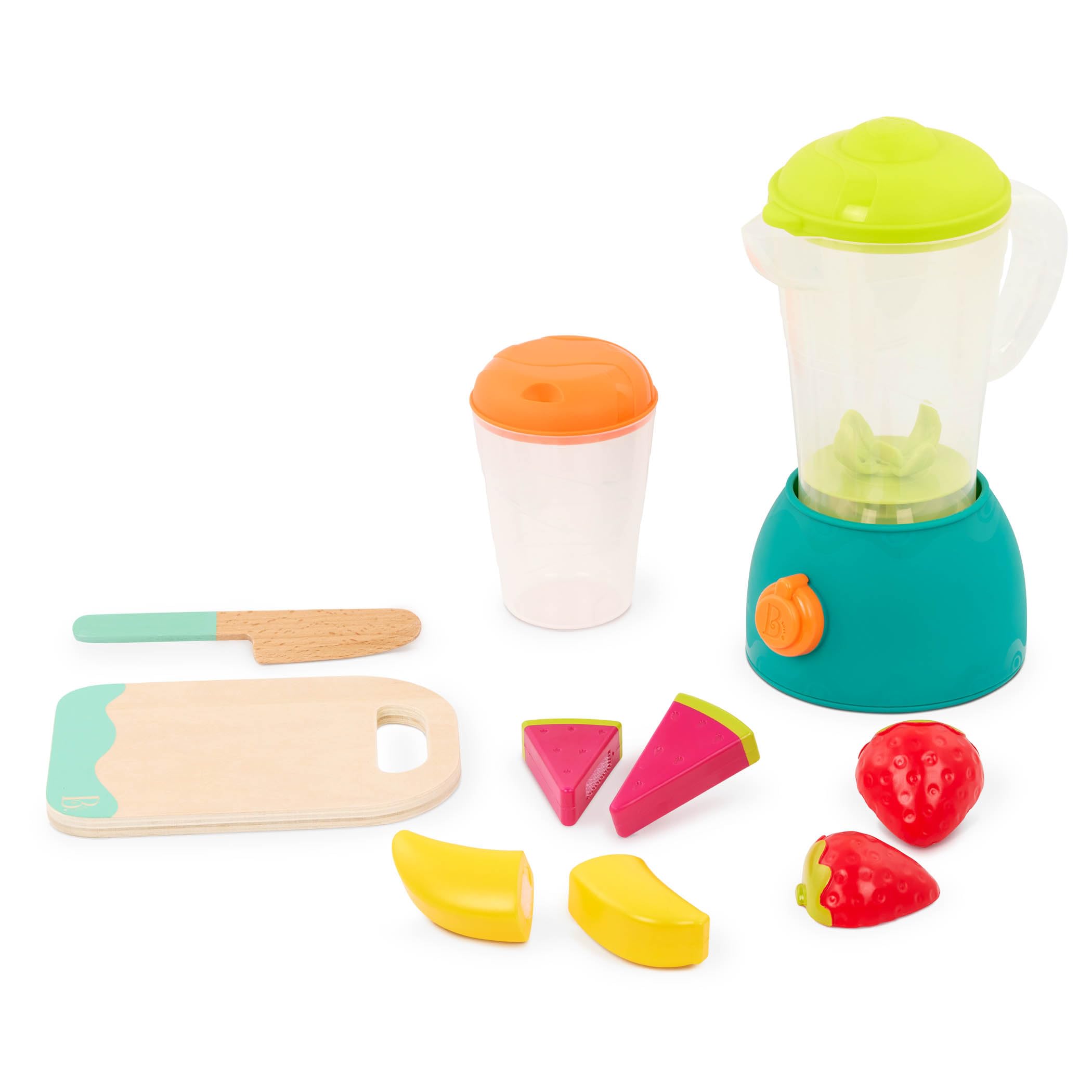 Photo 1 of B. toys – Mini Chef – Fruity Smoothie Playset – Pretend Smoothie Set – Toy Blender & Kitchen Accessories – Food, Cup, Cutting Board, Knife – Role– Play Toys for Kids – 3+ Years