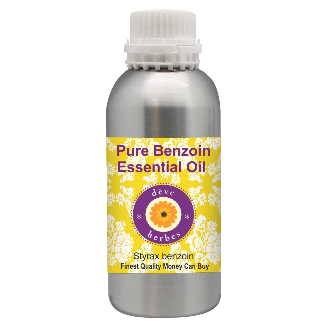 Deve Herbes Pure Benzoin Essential Oil (Styrax Benzoin) Non-Sticky | Non-Greasy | Warm Sweet Aroma | for Aromatherapy, Massage & DIY Use 300ml