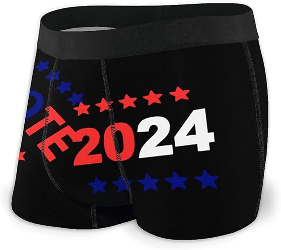 GUOJIAHAOmao Let's Vote 2024 Mens Comfortable Boxer Briefs Fashion