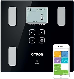 Omron VIVA die smarte Körperanalysewaage mit Bluetooth - misst Körperfett, Gewicht, Viszeralfett, Skelettmuskelmasse, Kaloriengrundumsatz und den BMI