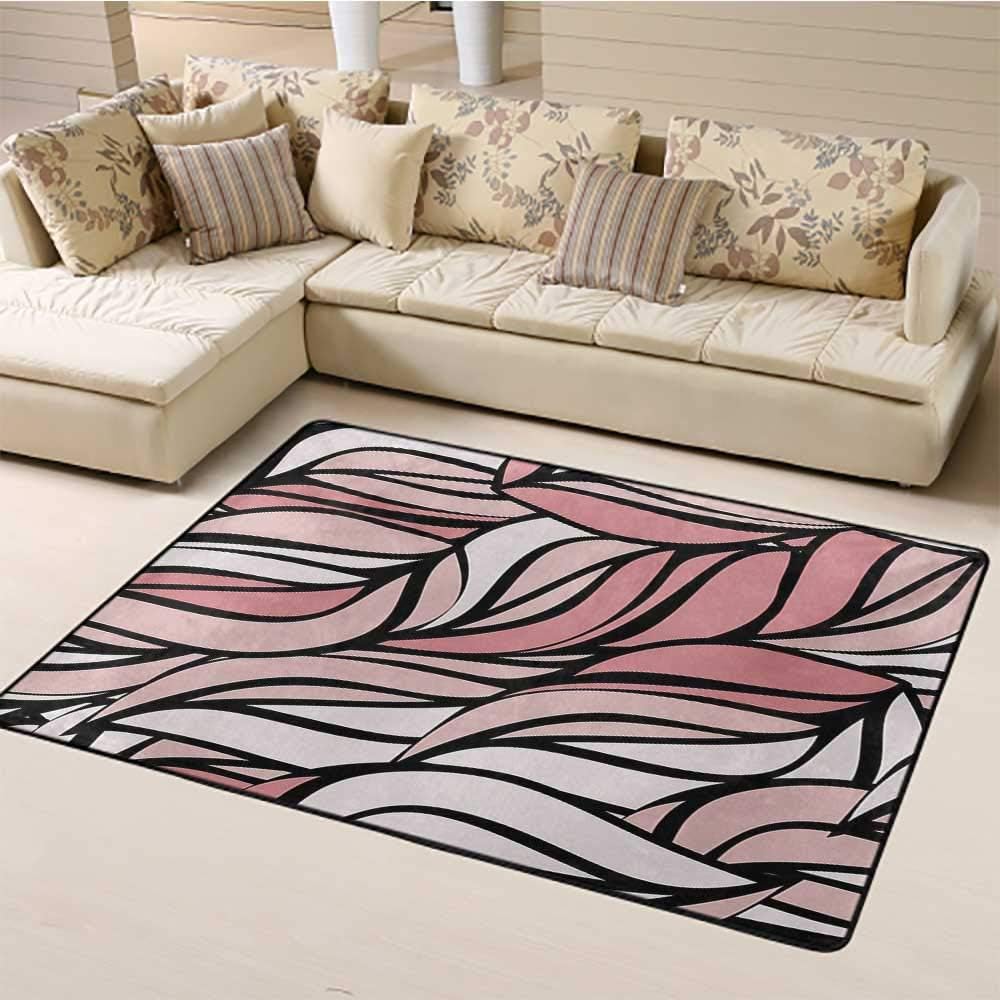 Soft Large Area Rug Coral Durable and Easy Maintenance