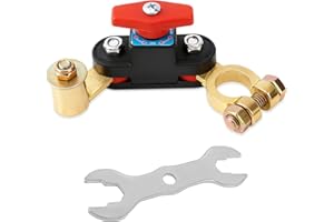 Car Battery Cut Off Switch, 12V/24V Adjustable Pure Copper Battery Disconnect Switch Stable Transmission High Conductivity Sh