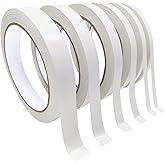 SmaringWing Double Sided Tape for Crafts, 6 Rolls Multi-Size Double-Sided Adhesive Tape for Arts, Photography, Gift Box, Scra