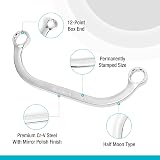 DURATECH 5pc Double Ring Spanner Set 8-22mm Metric 12-Point C-Type Obstruction view 3