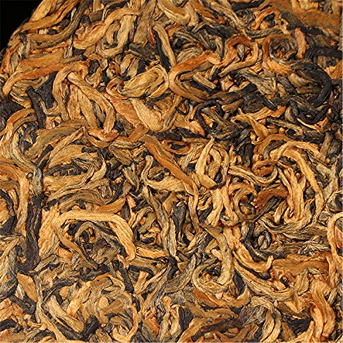 100g (0.22LB) Mini torta Yunnan cinese Glod Buds Tè nero Tè rosso Nuovo tè Tè primaverile Tè sano Cibo verde - immagine 7