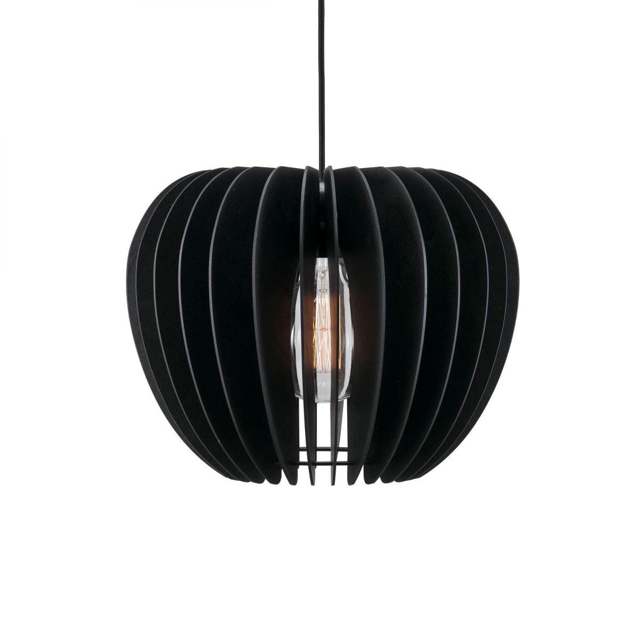 Nordlux Tribeca 38 Indoor Pendant/Ceiling Light Black Wood, E27 60W with Adjustable Cable-Bedroom, Living Room, Kitchen, Office, Bedside or Study. IP20, Class 2 (Double Insulated)