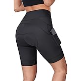 BERGRISAR 4D Padded Bike Shorts Women Cycling Shorts with Pockets Bicycle Biking Shorts
