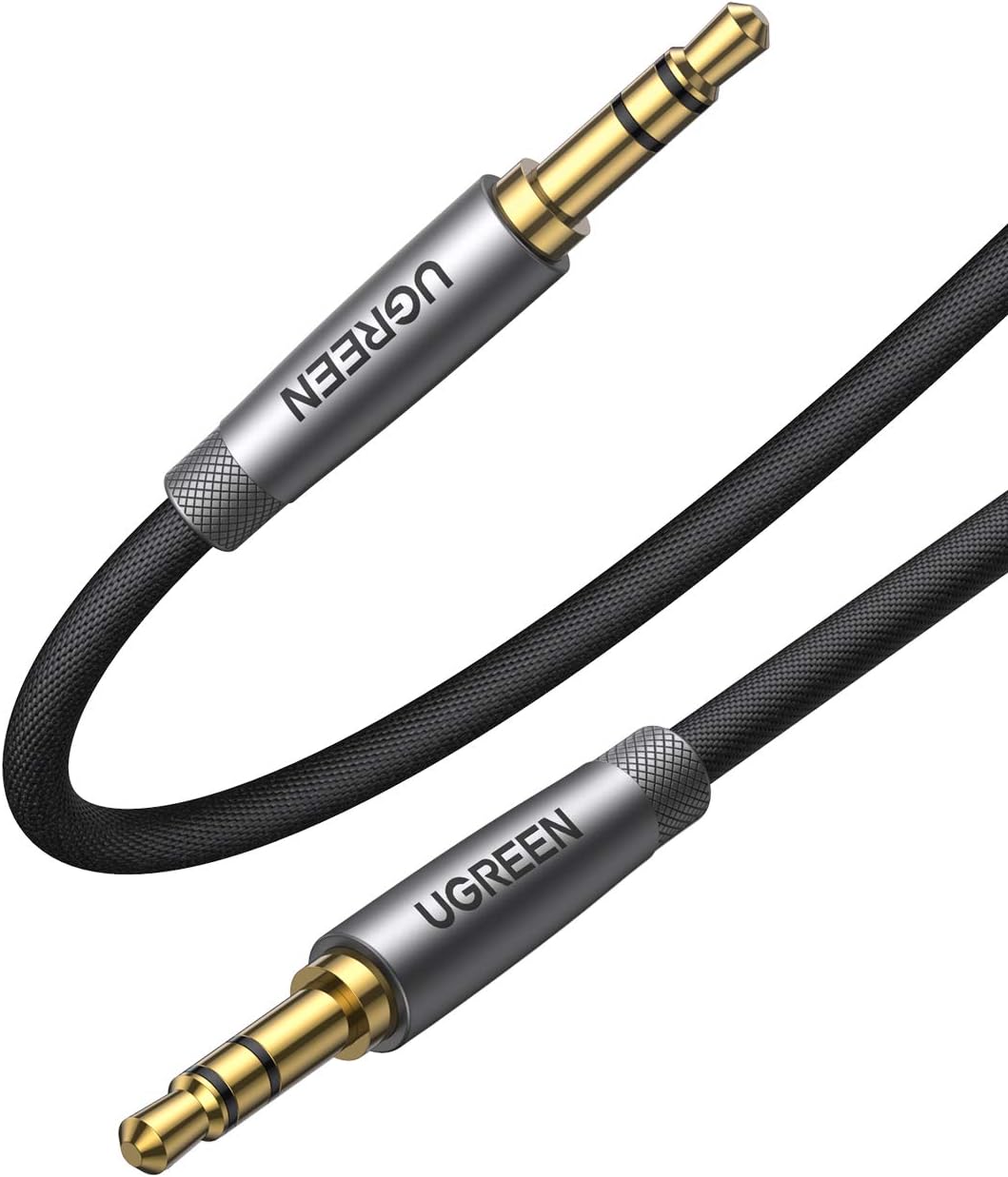 UGREEN Aux Cable 6.6FT Braided Stereo 3.5mm Audio Cable Headphone Mini Jack Male to Male Auxiliary TRS Lead Compatible with iPhone Galaxy iPad iPod Car Speaker MP3 Player Home Stereo TV PC Laptop (2M)