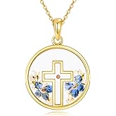 ONEFINITY Pressed Flower Necklace Sterling Silver Forget Me Not Seed Necklace Pressed Flower Mustard Seed Faith Jewelry Gift for Women