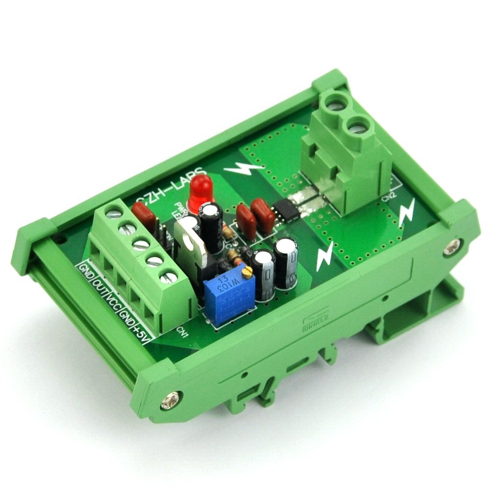 Electronics-Salon DIN Rail Mount +/-5Amp AC/DC Current Sensor Module, based on ACS712