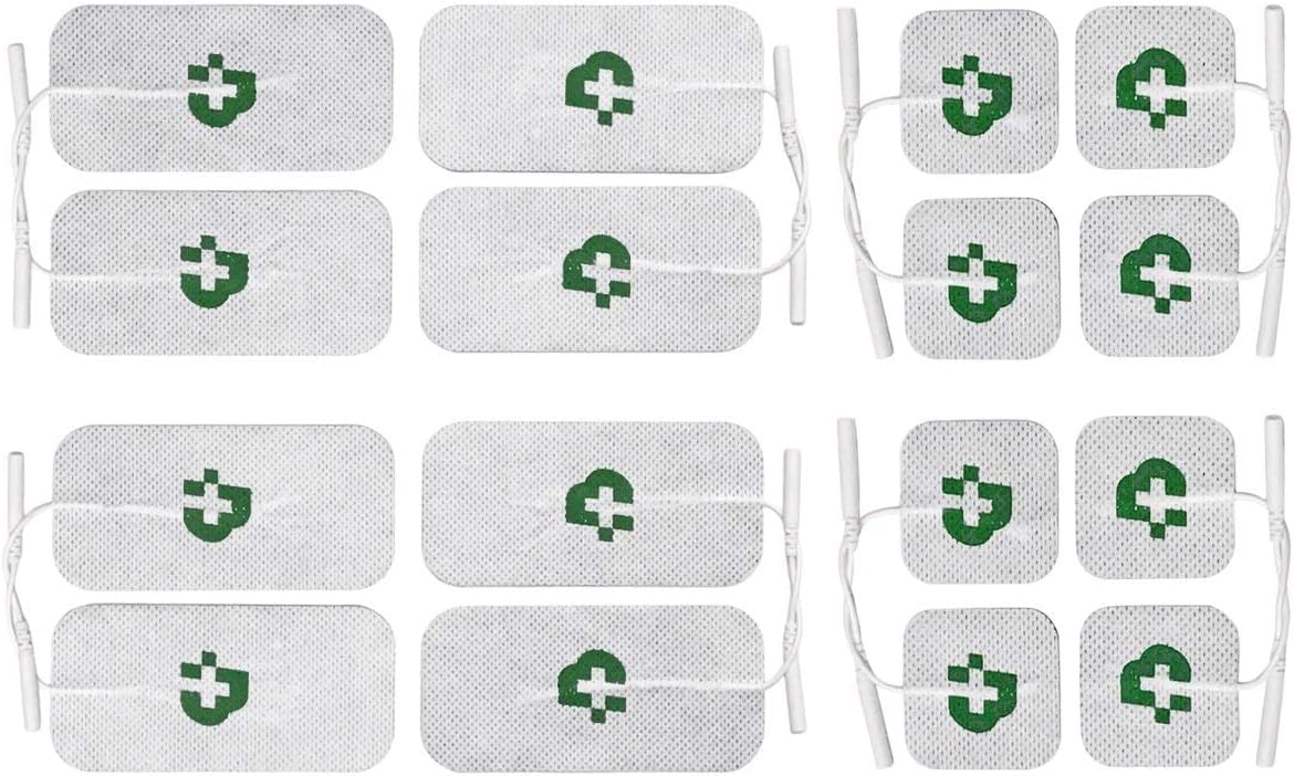 TESMED All Body 8 electrodes mm. 50x50 + 8 electrodes mm. 50x100 - medium and large electrodes to treat both small and large muscle bands - adhesives, pre-gelatinized, washable, suita
