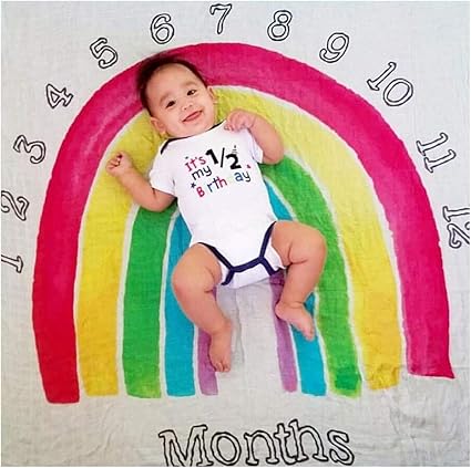 Nrocf Couverture Rainbow Baby Milestone Accessoires De Photographie Pour Bebe Jalons En Polyester Pour Decembre Amazon Fr Sports Et Loisirs