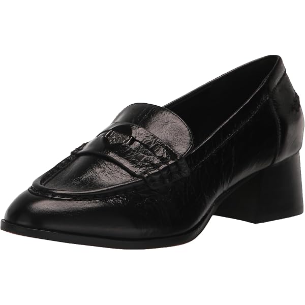 Vince Camuto Women’s SEGELLIS Black  Leather Slip-On Loafers Vince Camuto Women main image 4