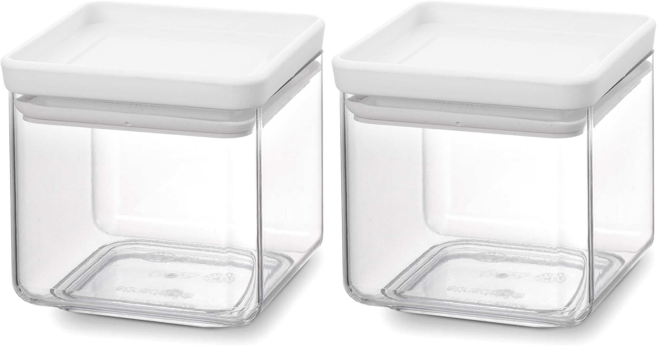 Brabantia 122446 Tasty+ Square Canister, Light Grey, 0.7 L (Pack of 2) — image 1