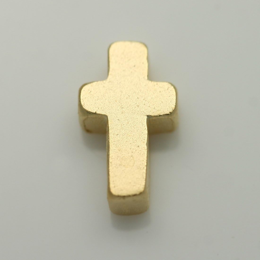 4 pieces of Matte Cross Gold Metal Beads Pendants Charm for earrings necklace bracelets etc. Jewelry Making Supplies