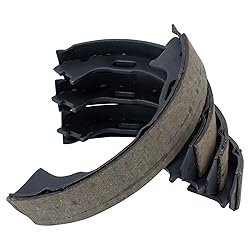 TRQ Rear Parking Brake Shoe Set Compatible with