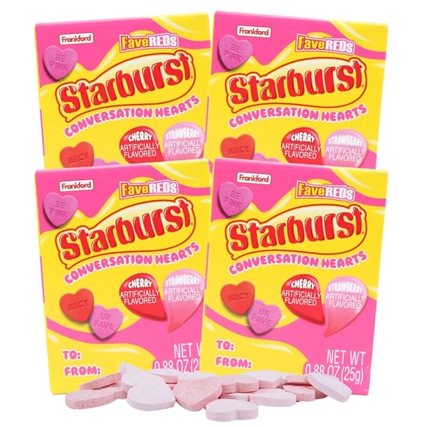 STARBURSTS CONVERSATION HEARTS, CLASSIC VALENTINE’S DAY CANDY, .88...