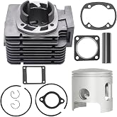 Top End Piston Kit For Yamaha G1 2-Cycle Gas Golf Cart Cylinder Piston Kit | Top End Rebuild Kit 1978-1989 W/Gaskets