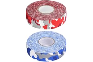 HANABASS 2 Rolls Anti-Slip Hockey Stick Tape 1'' x 25m Professional Wear-Resistant Cloth Bands Breathable Sports Grip Tape fo