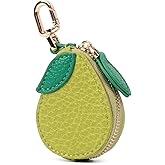 Cute Fruit Coin Purse Bag Charm,Mini Leather Coin Change Purse & Pouch Holder Keychain Charm for Handbag Tote Wallet Airtag Accessories,Kawaii Fruit Bag Charms for Girl Women Avocado