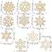 TINKSKY Christmas DIY Assorted Wooden Snowflake Cutouts Craft Embellishment Gift Tag Wood Ornament for Weding,Pack of 10
