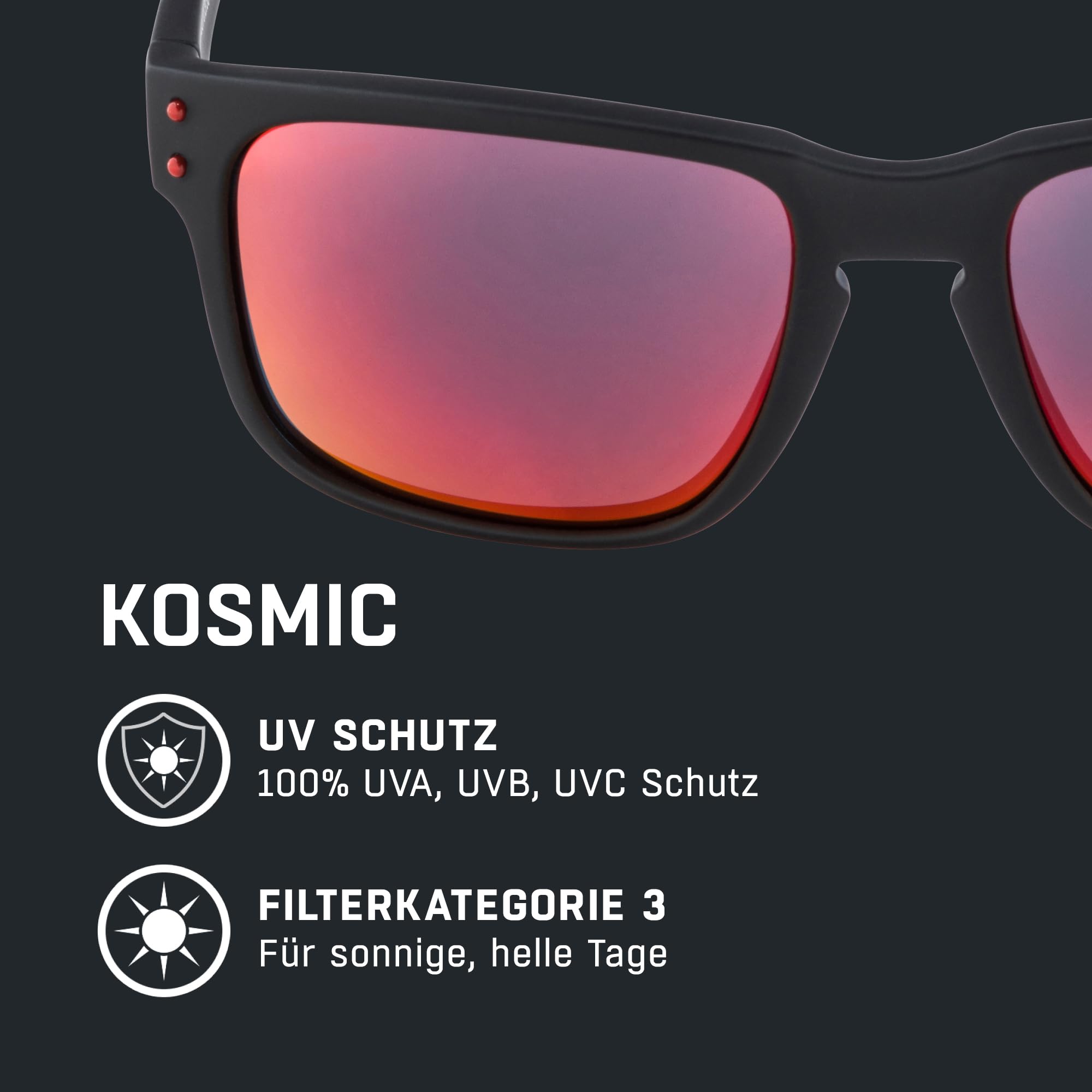 ALPINA KOSMIC Sonnenbrille, black matt, One Size 2