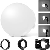 NEEWER CRS6 Softbox Diffusion Dome with 3 Adapter Rings, Compatible with Godox V1 Z2PRO Z3R Round Head Flash and Square Speedlite Z880 and More, NEEWER Mount for Video Light MS60B MS60C MS150B