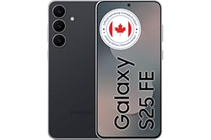 Samsung Galaxy S25 FE (version CAD) – Noir de jais, 128 Go, Galaxy AI, écran AMOLED 2X de 6,7", 50 MP