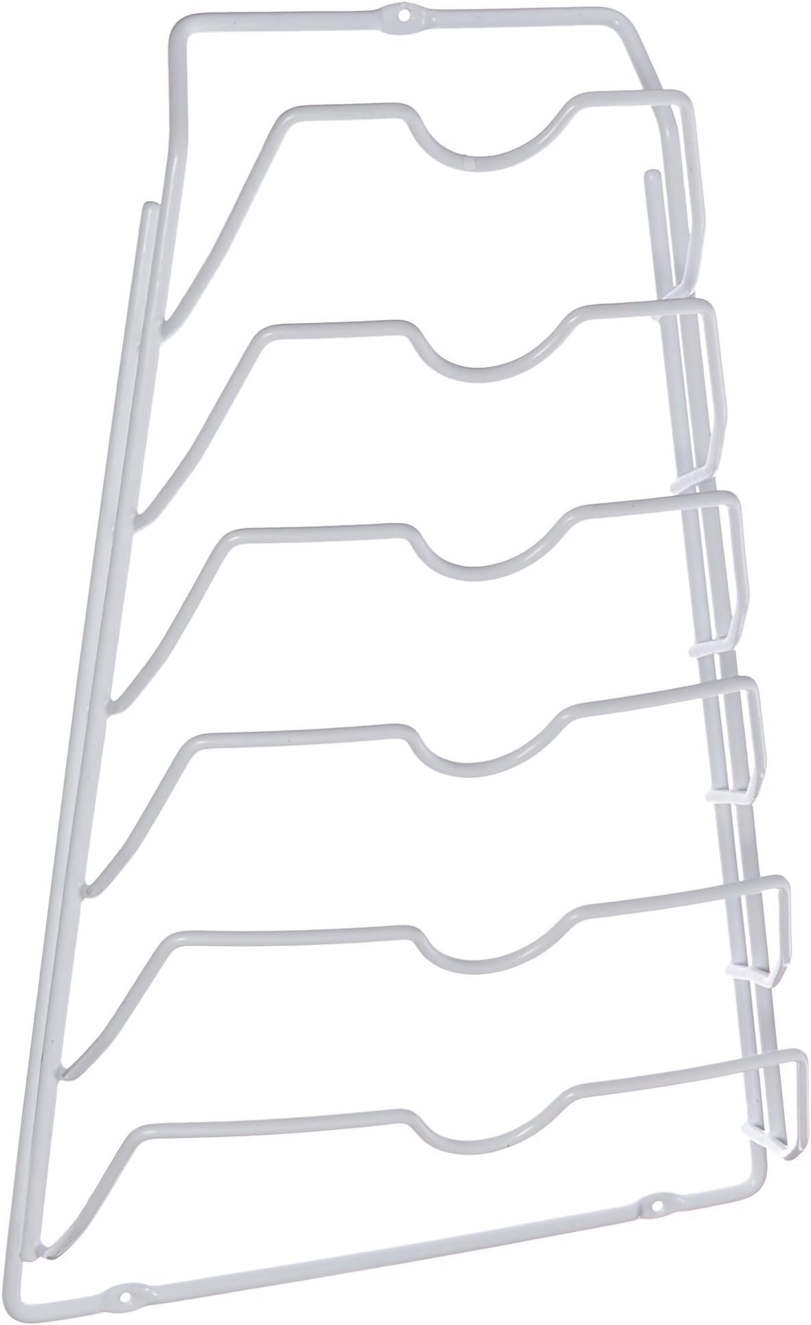 Organize It All 1963W Metal Pot Lid Rack, White, 10.63