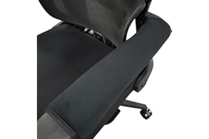 SHTCSZBA Chair Armrest Cover Office Chair Armrest Pads Adjustable Comfort Ergonomic Chair Armrest Pads Removable Durable Home Office Chair Armrest Covers – Velvet, Black