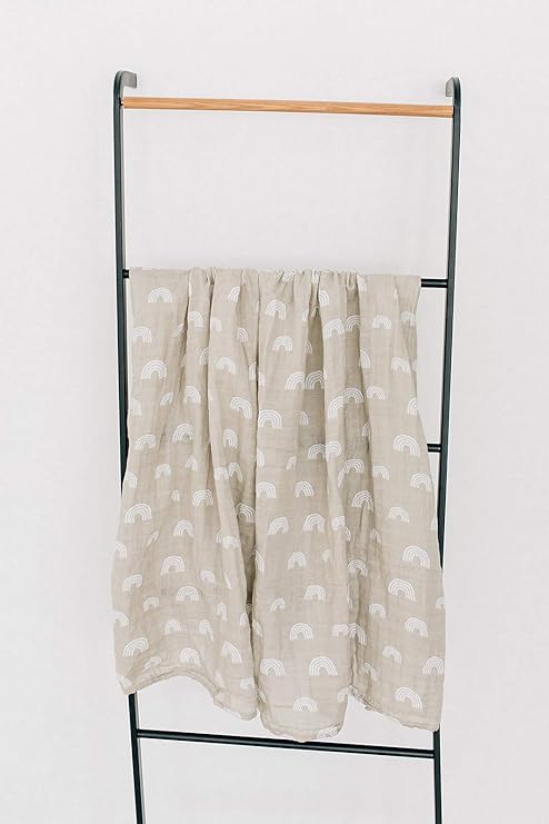 rainbow muslin swaddle