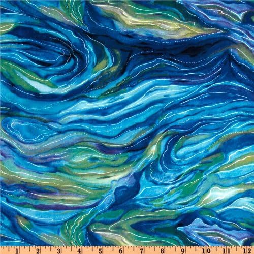 5 Foot Twin Weighted Blanket by Lifetime Sensory Solutions, Custom Made Weighted Sensory Blanket for Kids (18 lb for 170 lb user, Abstract Ocean)
