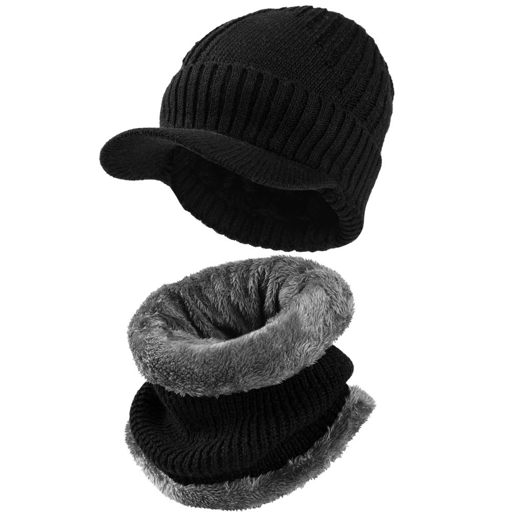 VBIGER Gorro y Bufanda de punto Invierno Hombre y Mujer Caliente Sombreros de Invierno para Aire Libre Sport
