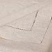 Fennco Styles Handmade Hemstitch Design Natural Tablecloth. One Piece (65