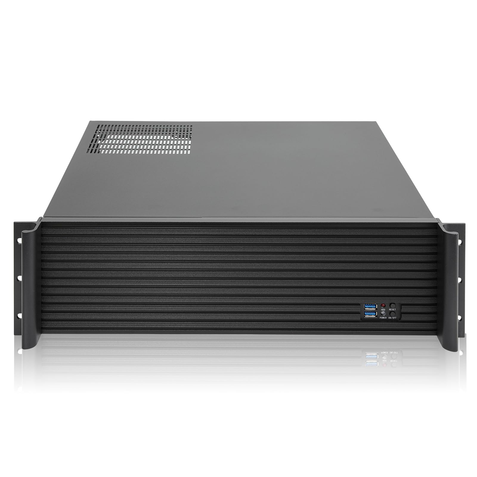 RackChoice Micro ATX/Mini-ITX 3U Rackmount Server Chassis, 7x3.5 HDD, with 2x120mm+1x80mm Fan infront, Support Standard ATX PSU with Either top or Side Cooling