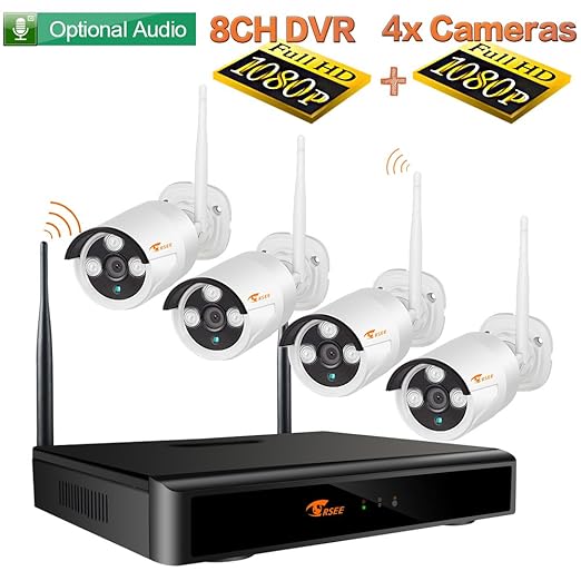 title=[1080P Full HD]CORSEE Plug and Play 8CH NVR del sistema senza fili di